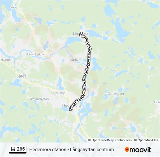 265 Bus Line Map