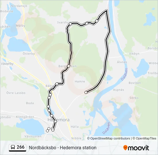 266 Bus Line Map