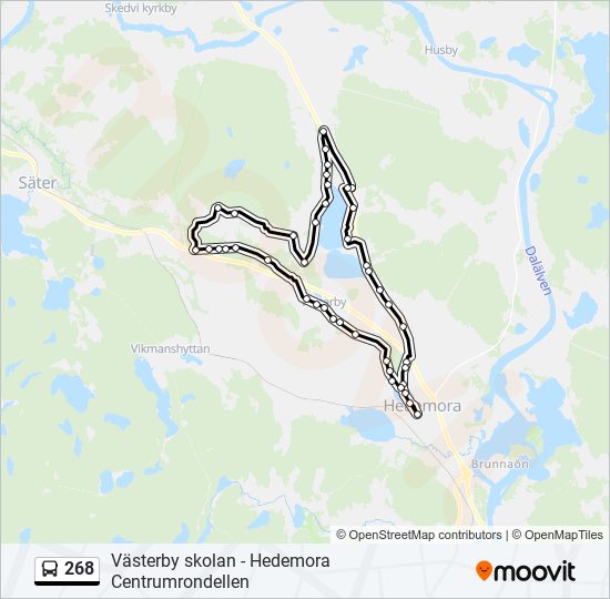 268 bus Line Map