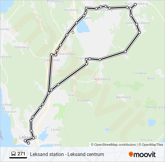 271 bus Line Map