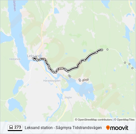 273 bus Line Map