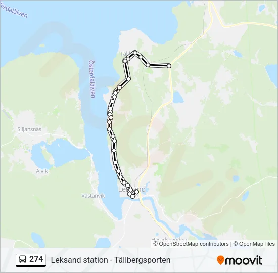 274 Bus Line Map