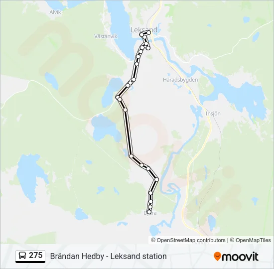 275 Bus Line Map