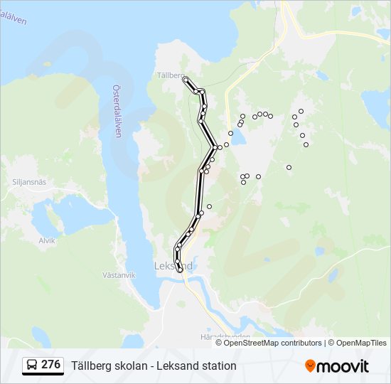 276 bus Line Map