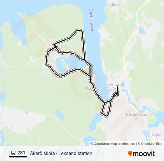 281 Bus Line Map