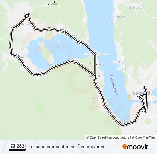 282 bus Line Map