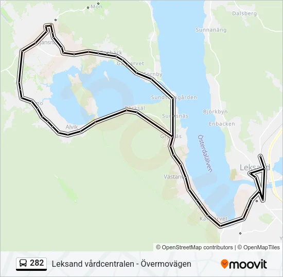 282 Bus Line Map
