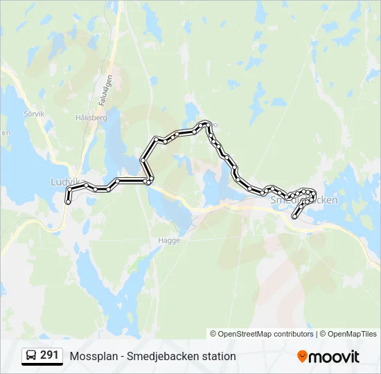 291 Bus Line Map