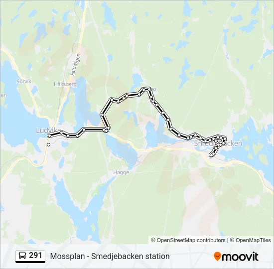 291 Bus Line Map
