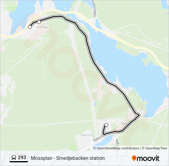 293 Bus Line Map