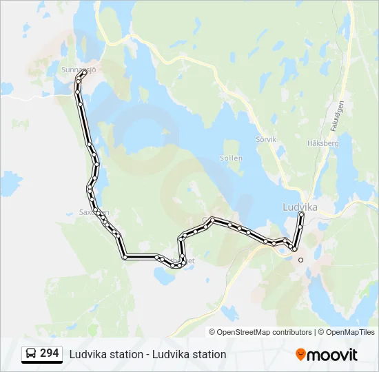 294 Bus Line Map
