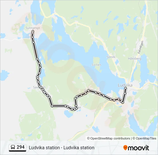 294 Bus Line Map
