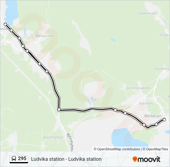295 Bus Line Map