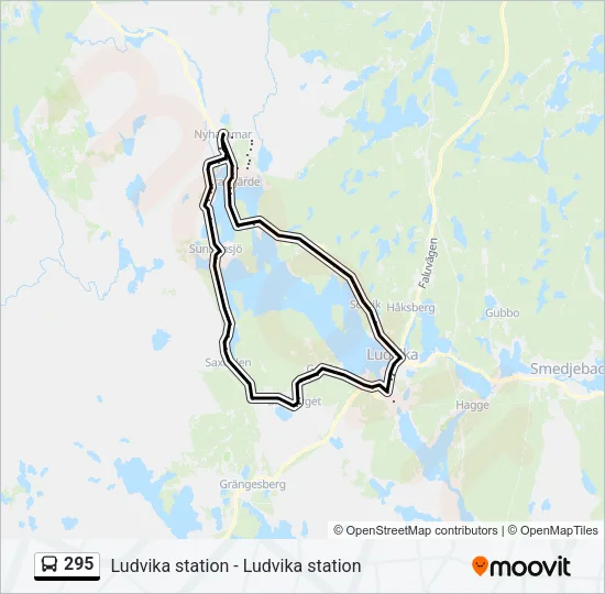 295 Bus Line Map