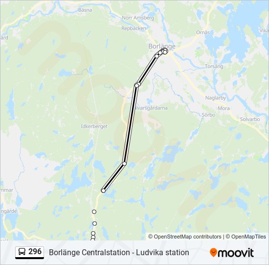 296 bus Line Map