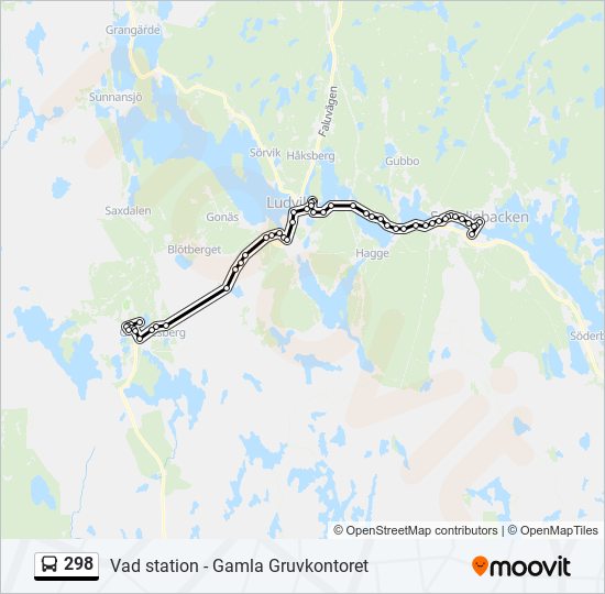 298 bus Line Map