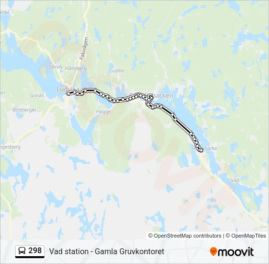 298 Bus Line Map