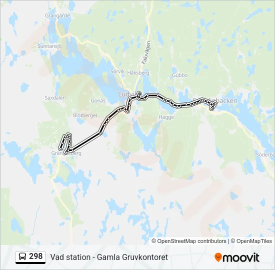298 Bus Line Map