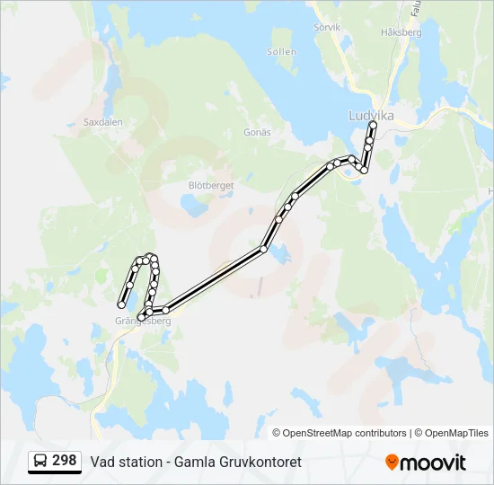 298 Bus Line Map