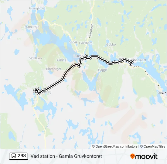 298 Bus Line Map