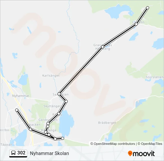 302 Bus Line Map