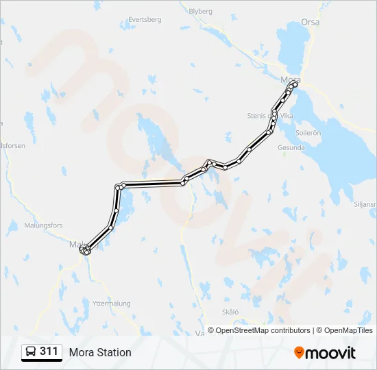 311 Bus Line Map