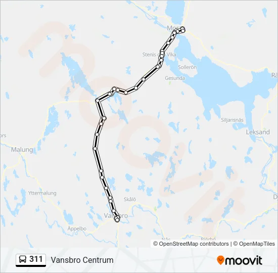 311 Bus Line Map
