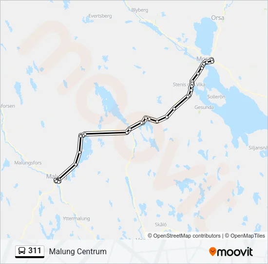 311 Bus Line Map