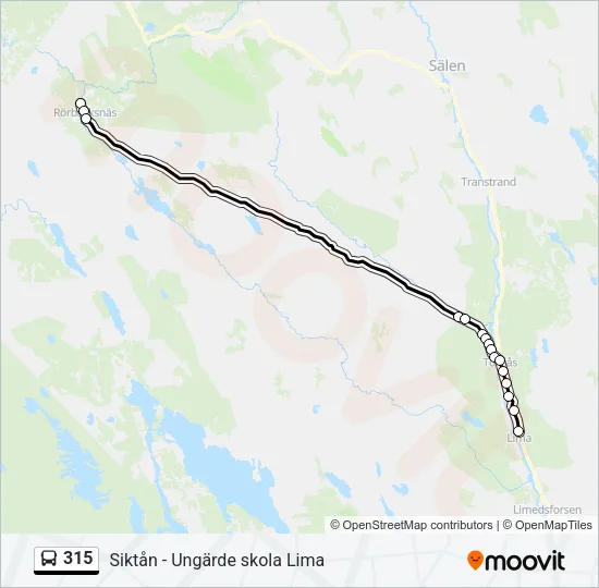 315 Bus Line Map