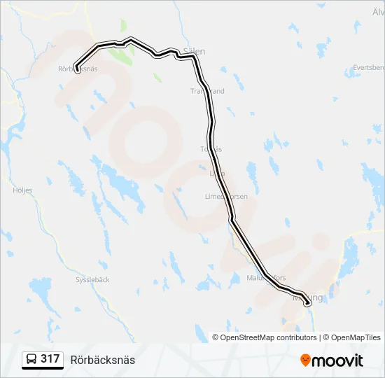317 Bus Line Map