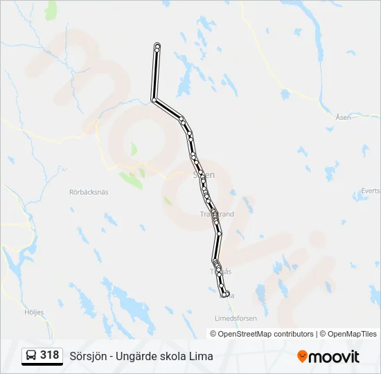 318 Bus Line Map