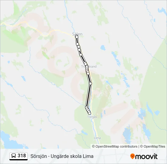 318 Bus Line Map