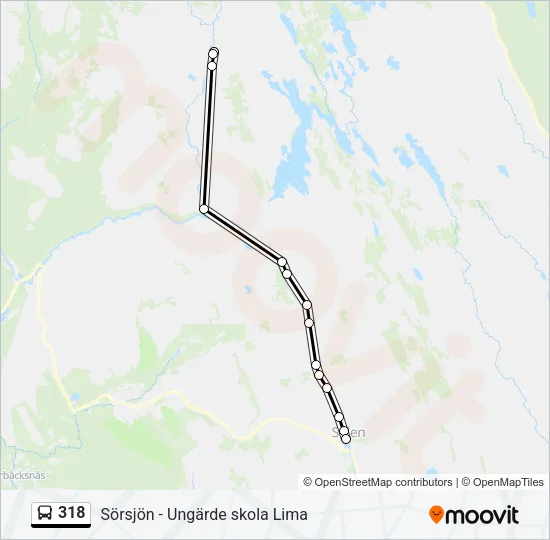 318 Bus Line Map