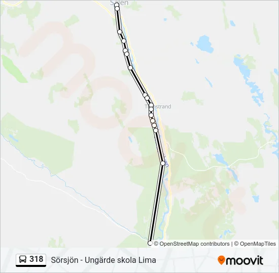 318 Bus Line Map