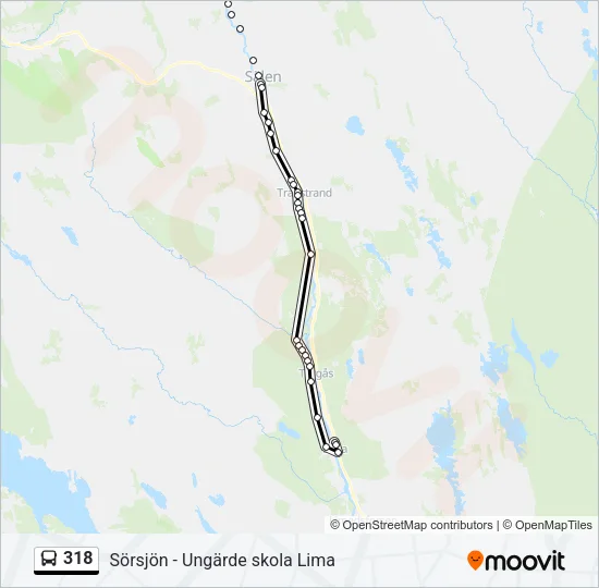 318 Bus Line Map