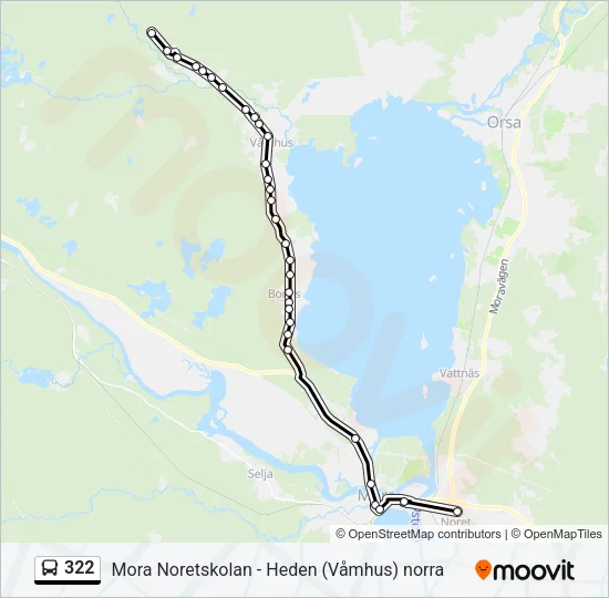 322 Bus Line Map
