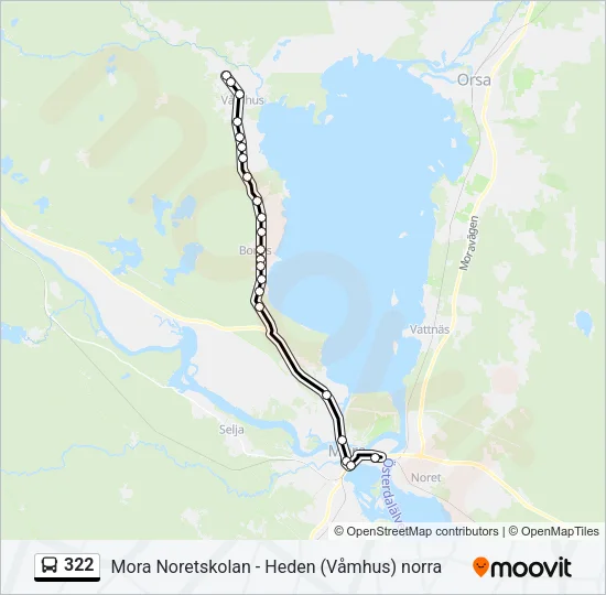 322 Bus Line Map