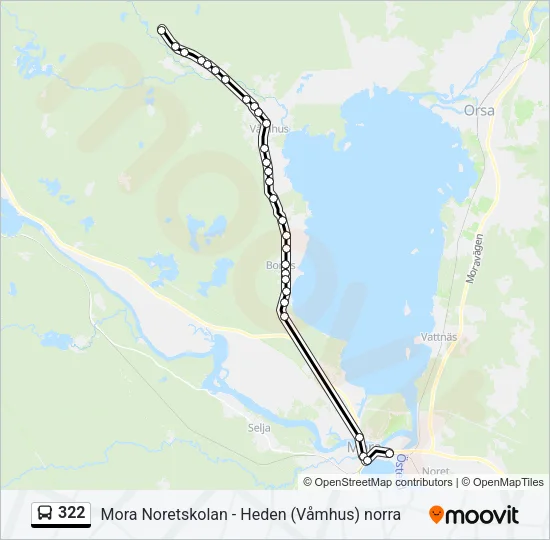 322 Bus Line Map