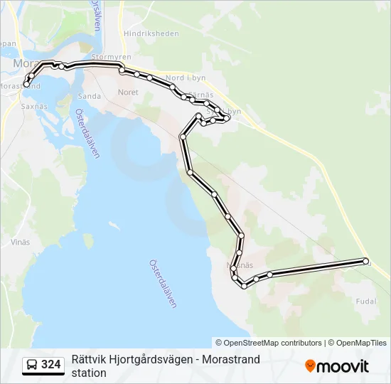 324 Bus Line Map