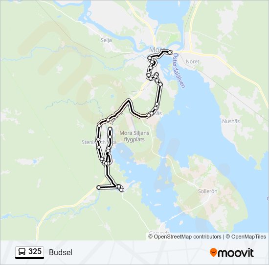 325 bus Line Map