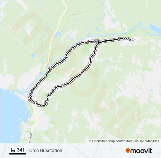 341 bus Line Map