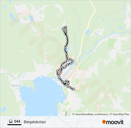 344 bus Line Map