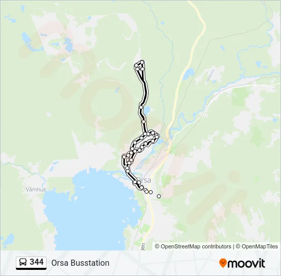 344 Bus Line Map