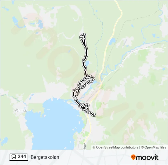 344 Bus Line Map