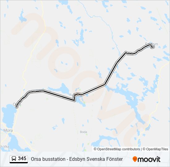 345 bus Line Map