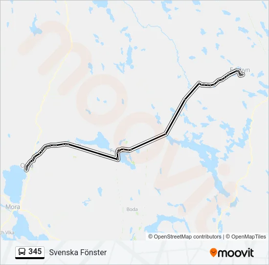 345 Bus Line Map