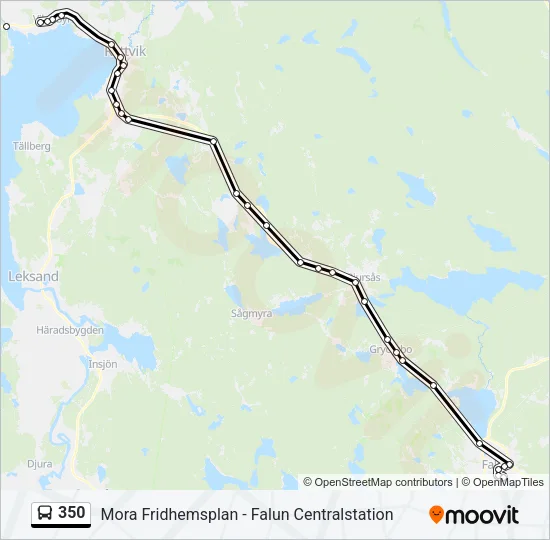 350 Bus Line Map