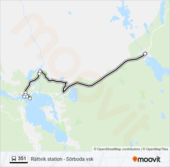 351 bus Line Map