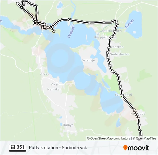 351 Bus Line Map