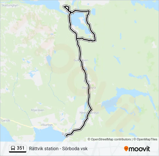 351 Bus Line Map